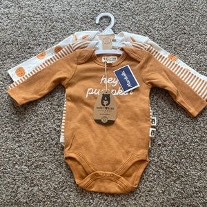 New Fall Long Sleeve Onesie Set of 3 (3-6 Months)